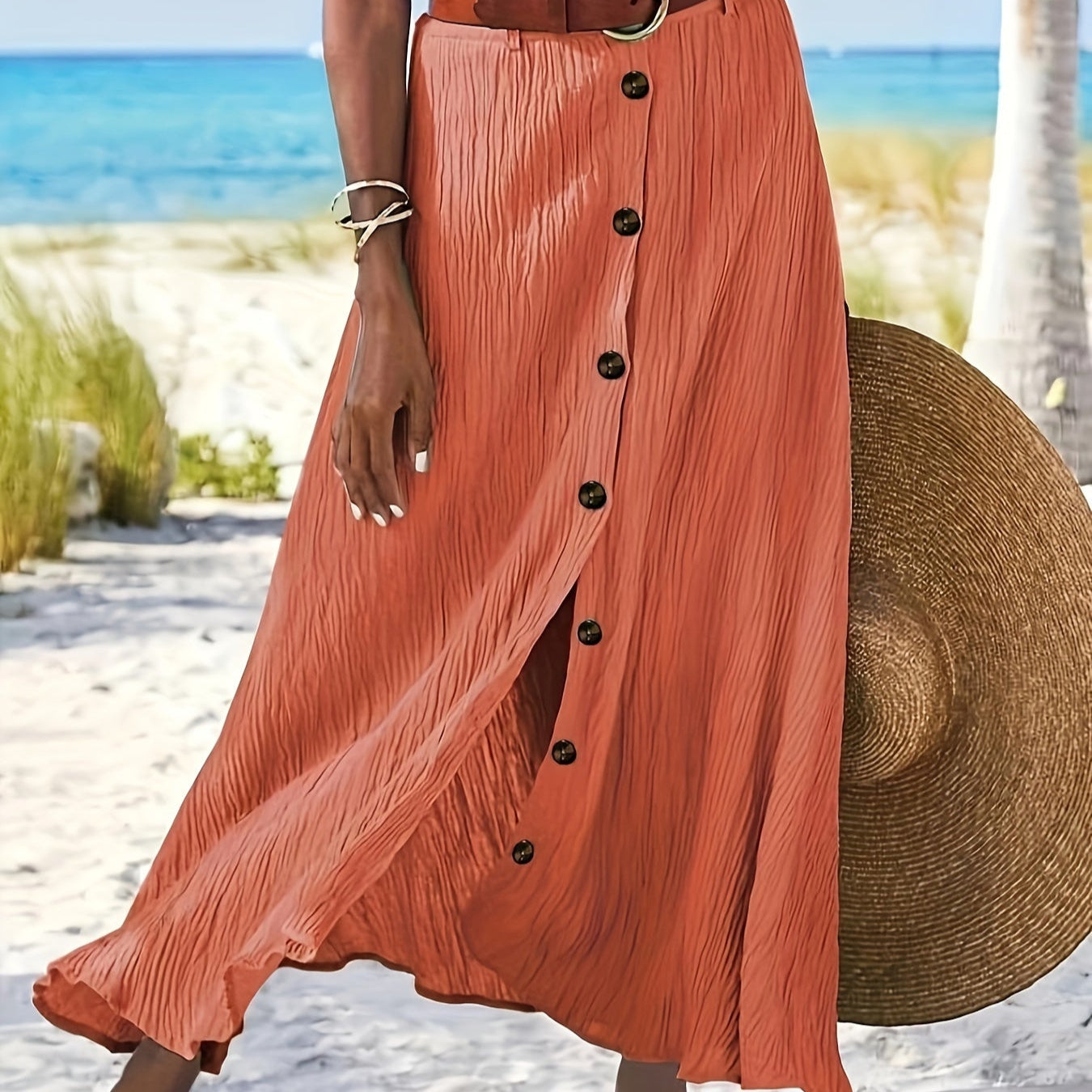 Ljilja | Poluprozirna Midi Suknja s Raskorakom