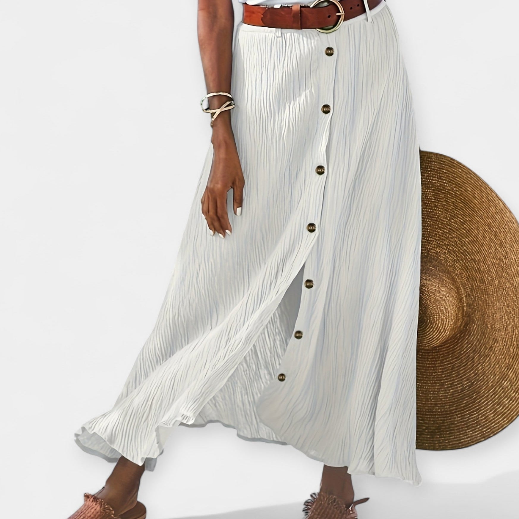 Ljilja | Poluprozirna Midi Suknja s Raskorakom