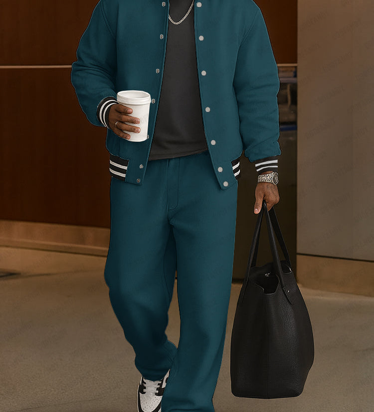 Filip | Klasični komplet hlača i jakne s prugastim obrubom