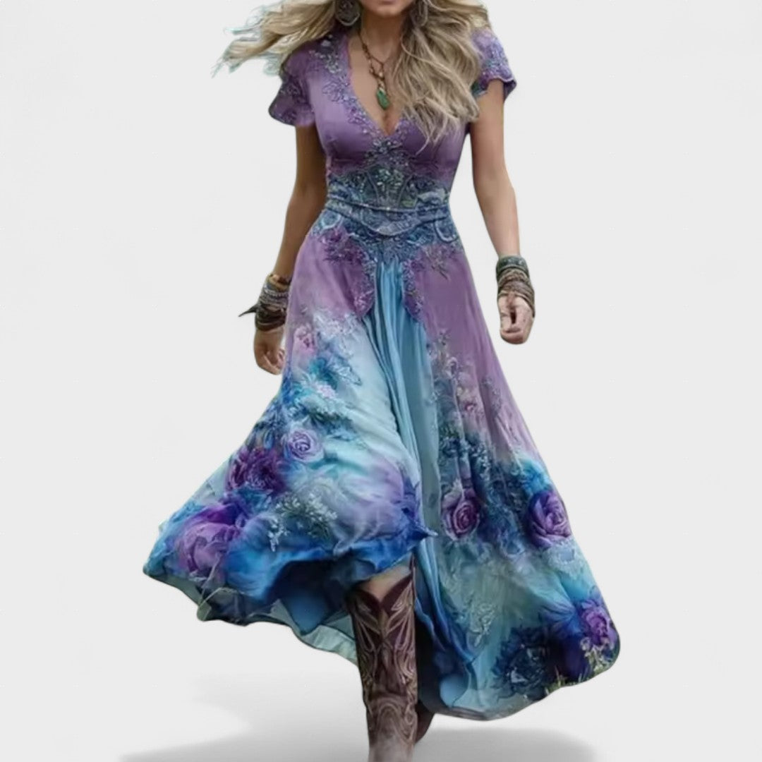 Vinka | Elegantno krojena cvjetna haljina