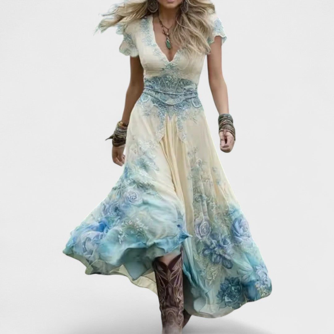 Vinka | Elegantno krojena cvjetna haljina