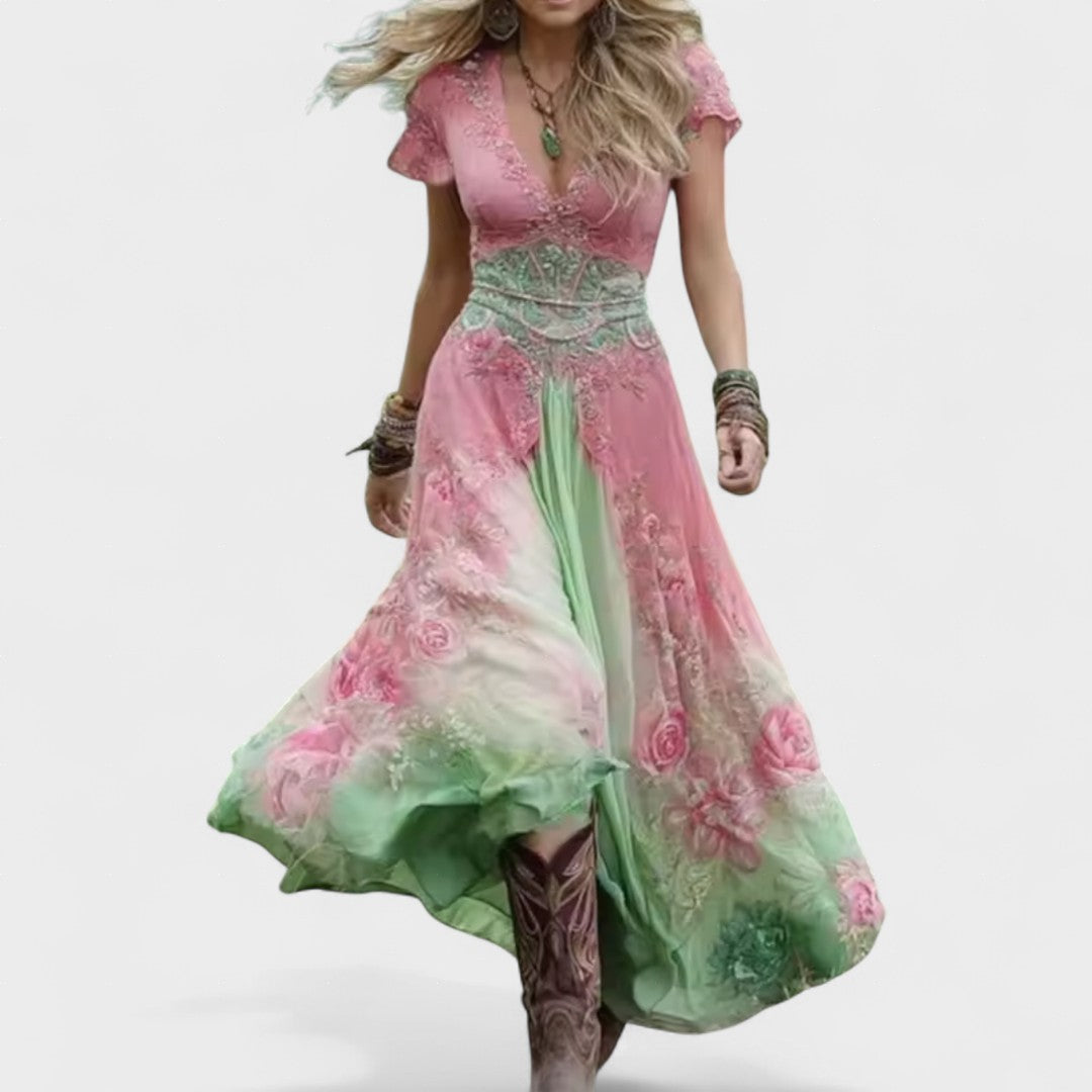 Vinka | Elegantno krojena cvjetna haljina