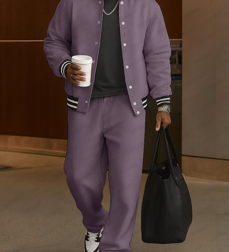 Filip | Klasični komplet hlača i jakne s prugastim obrubom