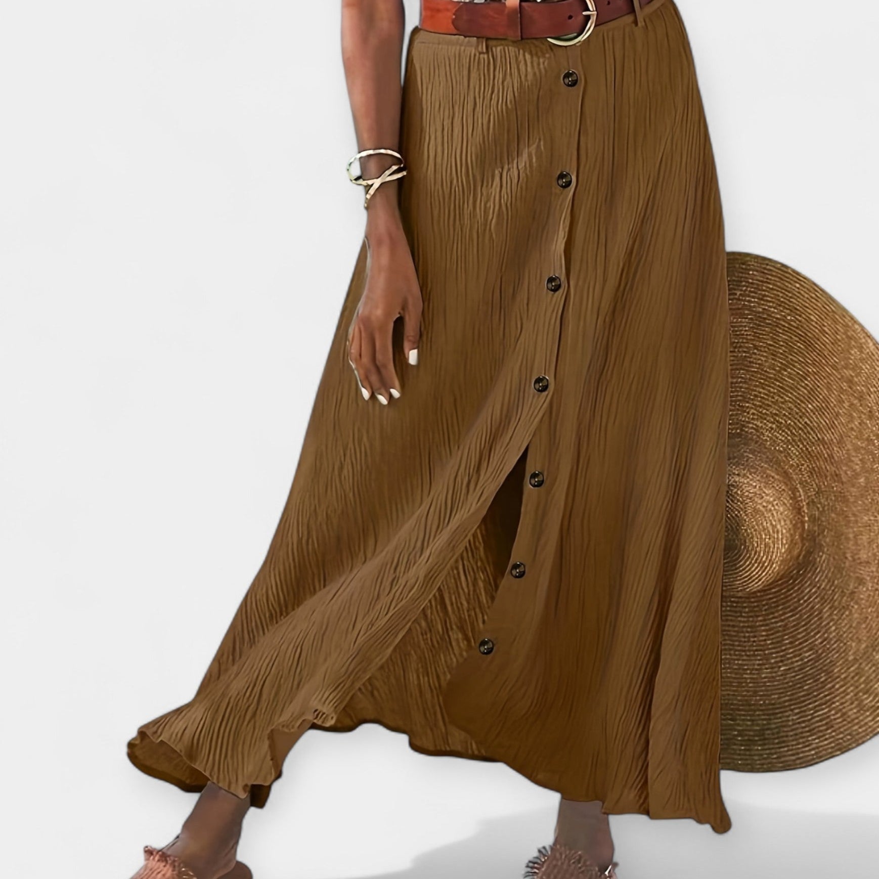 Ljilja | Poluprozirna Midi Suknja s Raskorakom